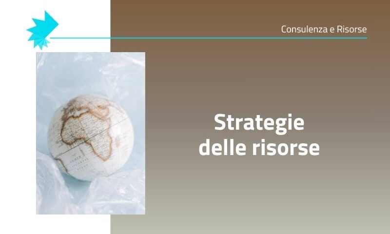 sostenibilità e strategie delle risorse