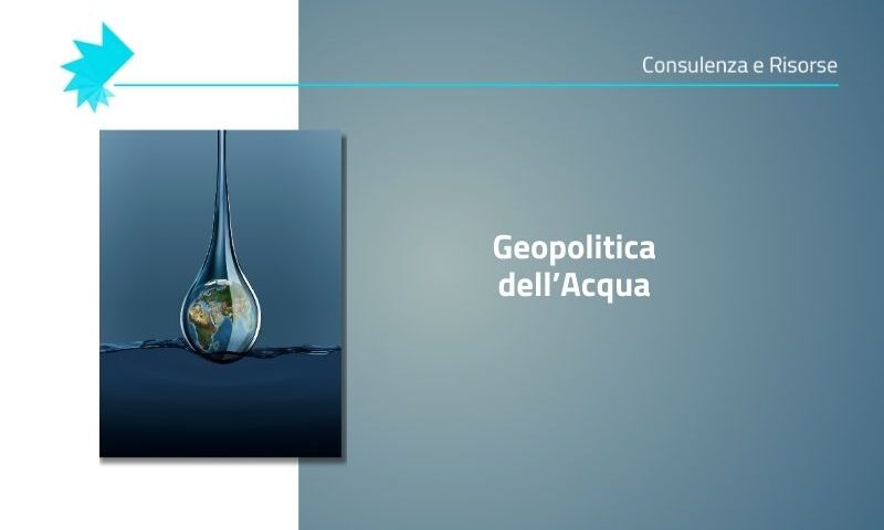 geopolitica e sostenibilità dell'acqua